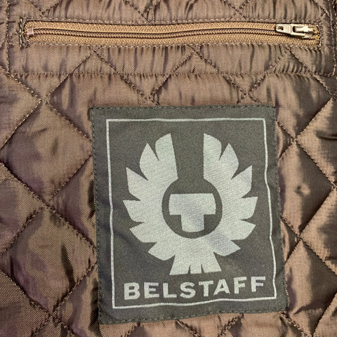 BELSTAFF Size 46 Brown Quilted Polyester Snaps Vest