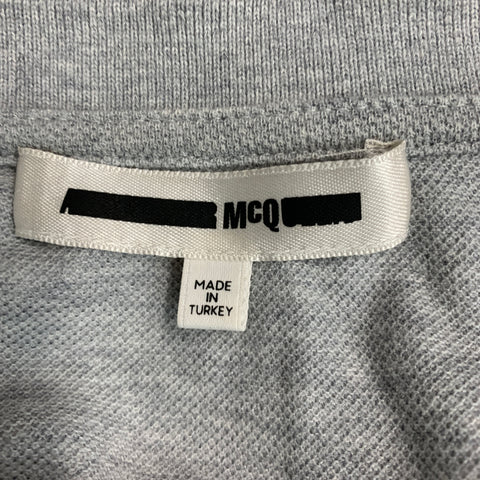 MCQ by ALEXANDER MCQUEEN Polo con botones de algodón gris negro talla XL