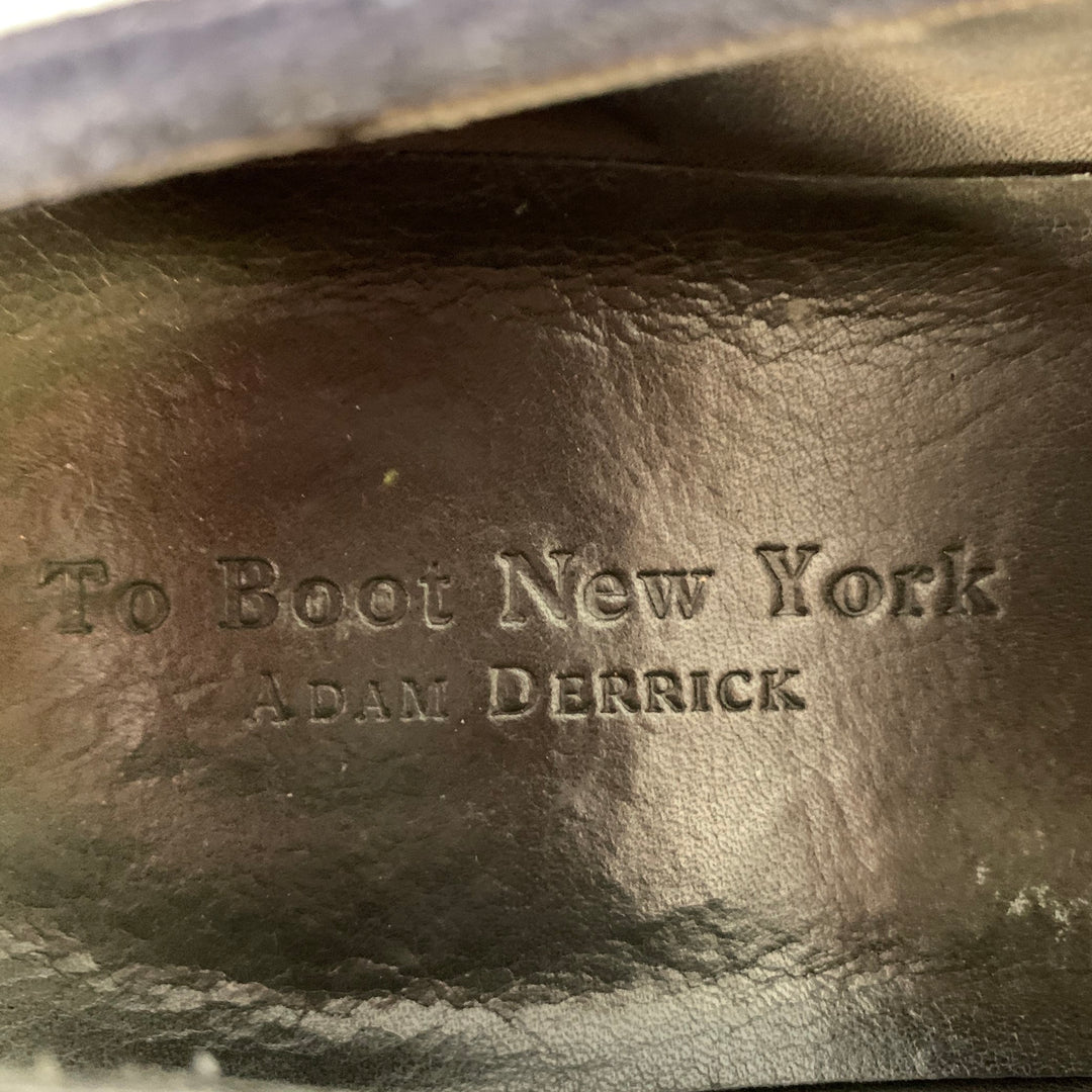 TO BOOT NY Size 7 Navy Suede Slip On Penny Loafers