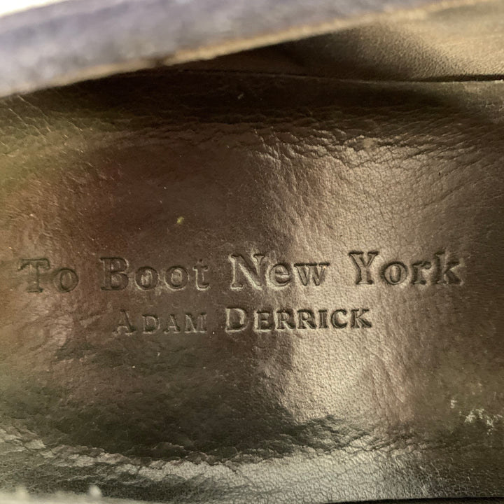 TO BOOT NY Size 7 Navy Suede Slip On Penny Loafers