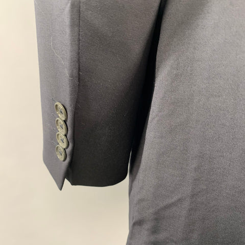 Veste de sport Ermenegildo Zegna en laine bleu marine à revers cranté, taille 44