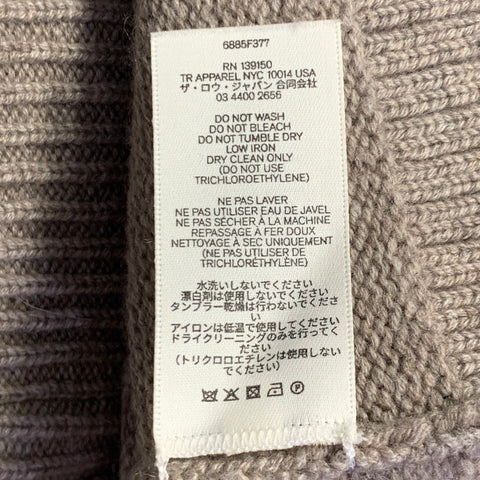 THE ROW Size M/L Ieva Heather Beige Cashmere Knit Hooded Maxi Dress