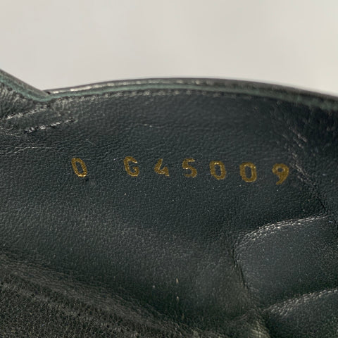 CHANEL Size 9 Black Leather Quilted Platform Sandals