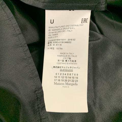 MAISON MARGIELA Size XS Black Silk Lace Oversized Shirt