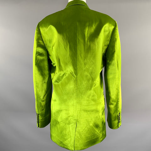 TOM FORD Size XS Green Silk Notch Lapel Blazer