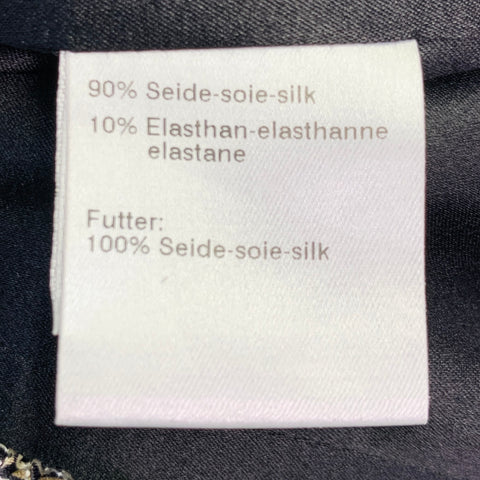 AKRIS Size 6 Black White Yellow Silk Blend Textured Jacket