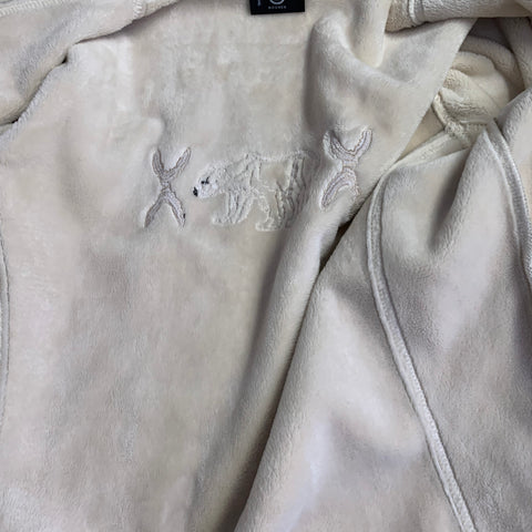 BOGNER Taille M Crème Olive Mélange de Polyester Veste à Capuche Brodé