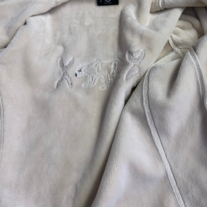 BOGNER Size M Cream Olive Polyester Blend Embroidered Hooded Jacket