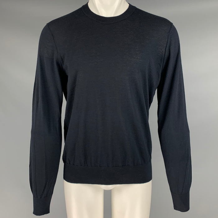 DOLCE & GABBANA Size M Navy Knit Cashmere Crew Neck Pullover