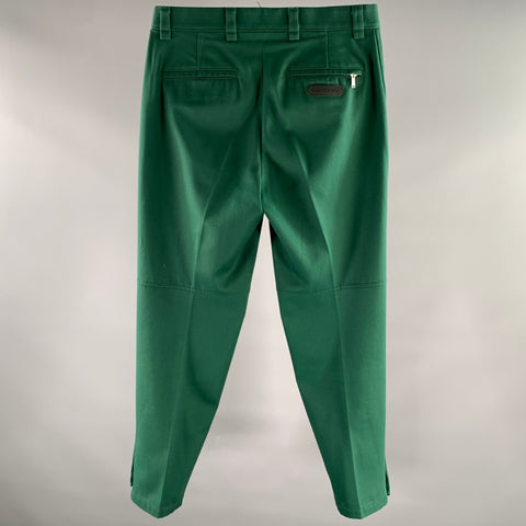 LANVIN Size 30 Green Cotton Blend Zip Fly Casual Pants