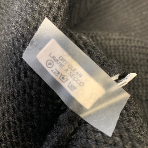 ZANONE Size M Black Knitted Wool Zip Up Cardigan