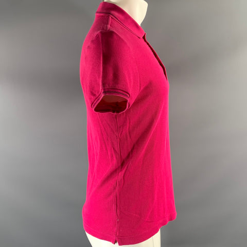 DIOR Size S Pink Black Pique Cap Sleeves Polo