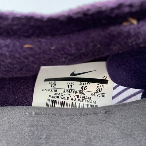 NIKE x UNDERCOVER Size 12 Zoom Fly Purple Mesh Athletic Sneakers