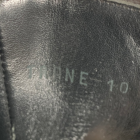 Bottes à fermeture éclair latérale en cuir grainé marron MR.HARE taille 11