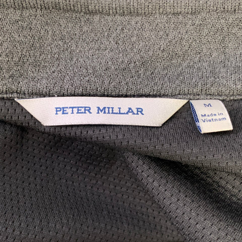 PETER MILLAR Size M Gray Heather Polyester Blend Double Zipper Vest