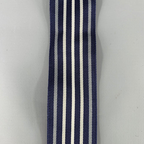 O'CONNELL'S Navy Grey White Stripe Canvas Suspenders