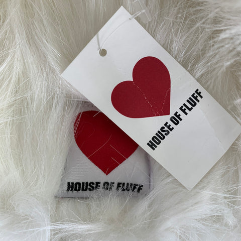 HOUSE OF FLUFF White Textured Faux Fur Acrylic Blend Hats