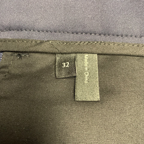 THEORY Size 32 Navy Polyamide Blend Flat Front Casual Pants