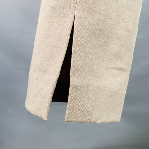 RIVAMONTI Size 2 Khaki Cotton Blend Narrow Leg Dress Pants