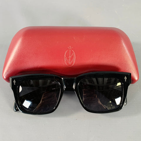 JACQUES MARIE MAGE Black Acetate Sunglasses