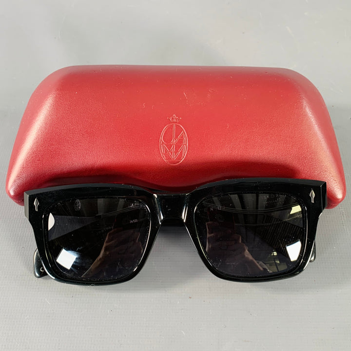 JACQUES MARIE MAGE Black Acetate Sunglasses