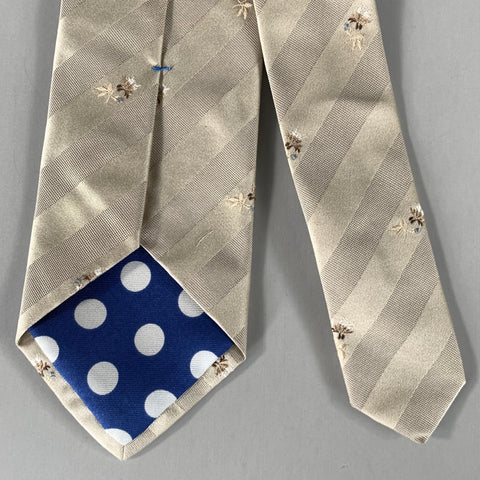 PAUL SMITH Grey Stripe Silk Tie