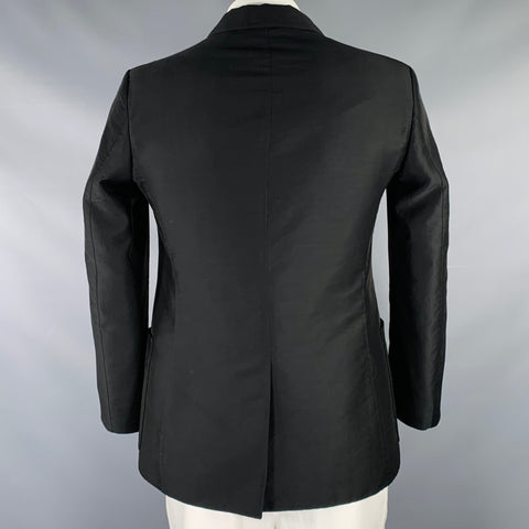 JIL SANDER Size 42 Black Wool Blend Notch Lapel Sport Coat