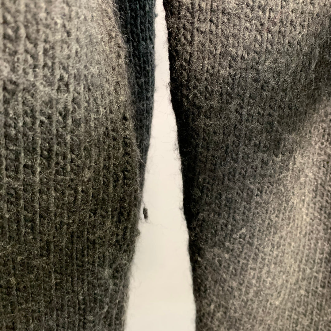 OUR LEGACY Size M Grey Charcoal Knit Acrylic Wool Oversized Cardigan