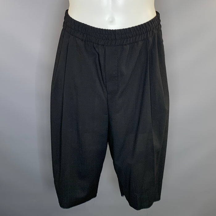 MCQ by ALEXANDER MCQUEEN Size 38 Black Wool Elastic Waistband Shorts