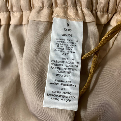 FORTE_FORTE Size XS Gold Polyester Metallic Elastic Waistband Shorts