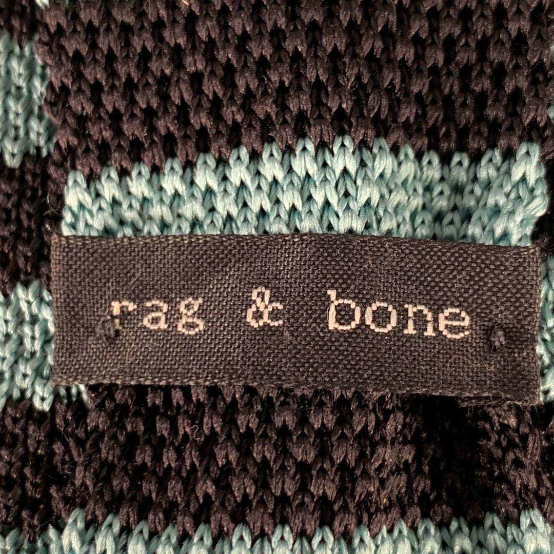 RAG & BONE Black Sage Stripe Knit Tie