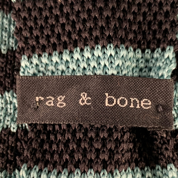 RAG & BONE Black Sage Stripe Knit Tie