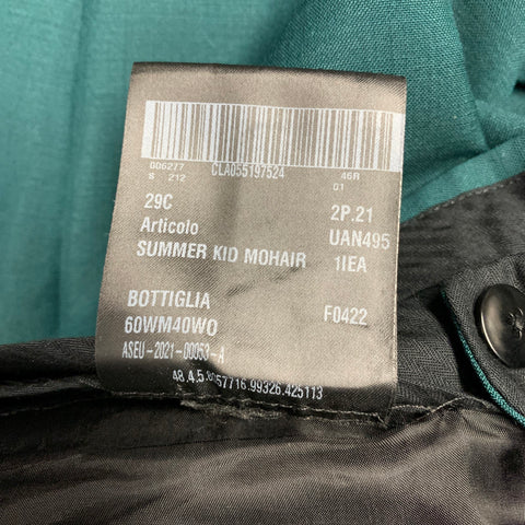 PRADA Size 30 Green Wool Mohair Button Fly Dress Pants
