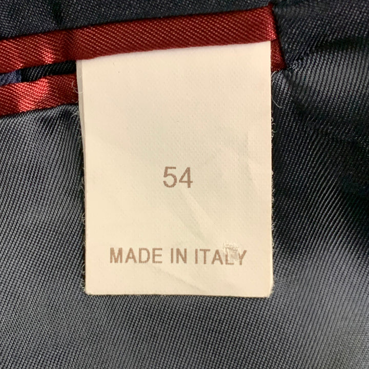 BRUNELLO CUCINELLI Size 44 Navy Blue Two Toned Virgin Wool Silk Tuxedo