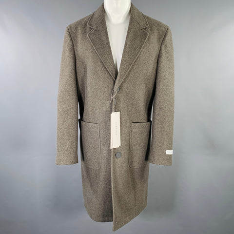 CALVIN KLEIN Size 36 Grey Heather Polyester Blend Coat