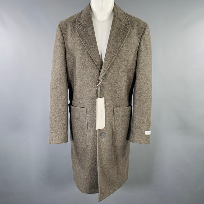CALVIN KLEIN Size 36 Grey Heather Polyester Blend Coat
