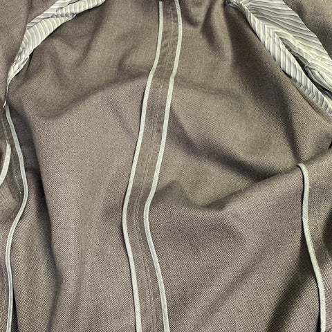 ERMENEGILDO ZEGNA Size 46 Regular Taupe Nailhead Silk Cotton Sport Coat