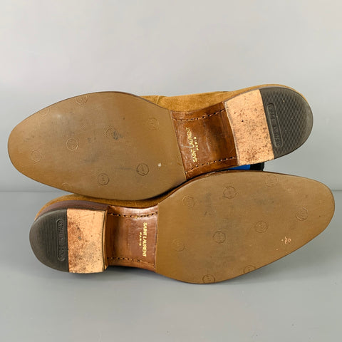SAINT LAURENT Size 8 -Wyatt 30 Jodhpur- Tan Suede Belted Boots