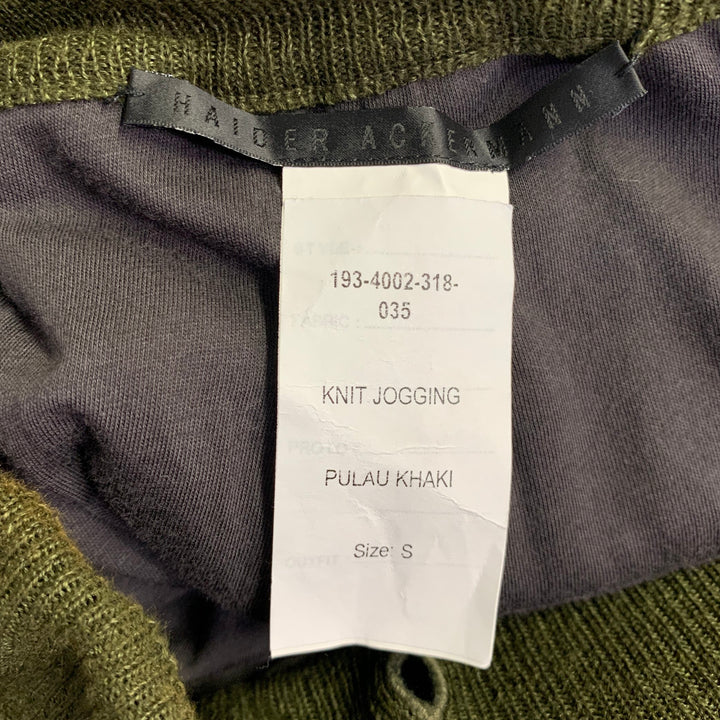 HAIDER ACKERMANN Size M Pulau Olive Knit Linen Blend Elastic Waistband Casual Pants