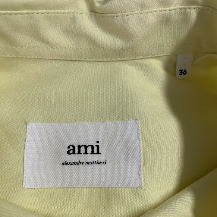 AMI by ALEXANDRE MATTIUSSI Size XS Butter Yellow Cotton Oversized Long Sleeve Shirt