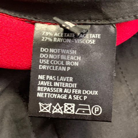 HAIDER ACKERMANN Taille S Pantalon décontracté droit en acétate de soie satiné rouge à braguette zippée