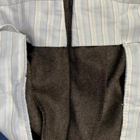 INCOTEX Size 32 Brown Wool Flat Front Dress Pants