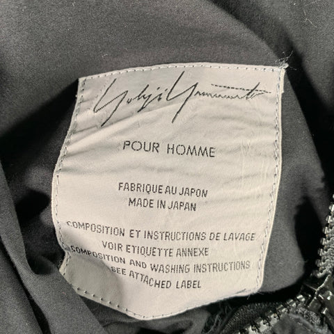YOHJI YAMAMOTO Size XL Black Cotton Reversible Coat