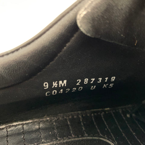 COLE HAAN Size 9.5 Black Contrast Stitch Leather Lace-Up Shoes