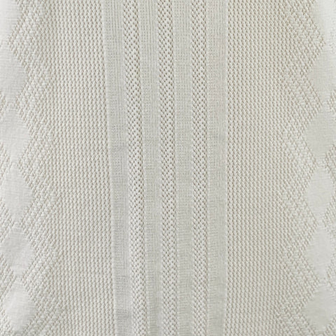 REISS Size M Rodrigo Cream Knit Cotton Blend Zip Up Polo