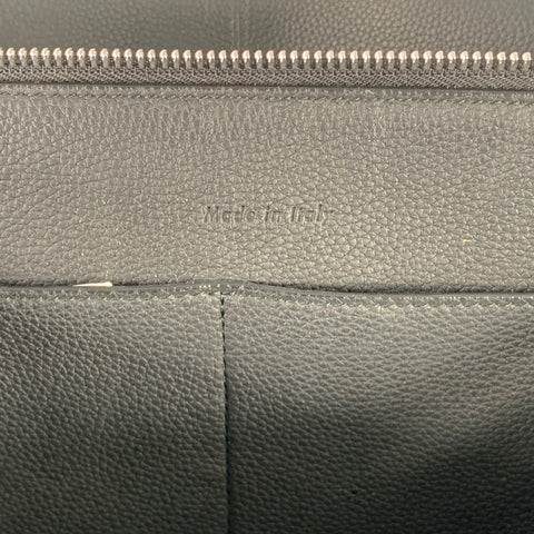 CELINE Black Pebble Grain Leather Top Handles Handbag