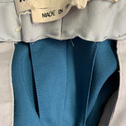 MARNI Size 40 Blue Grey Stripe Wool Zip Up Tracksuit