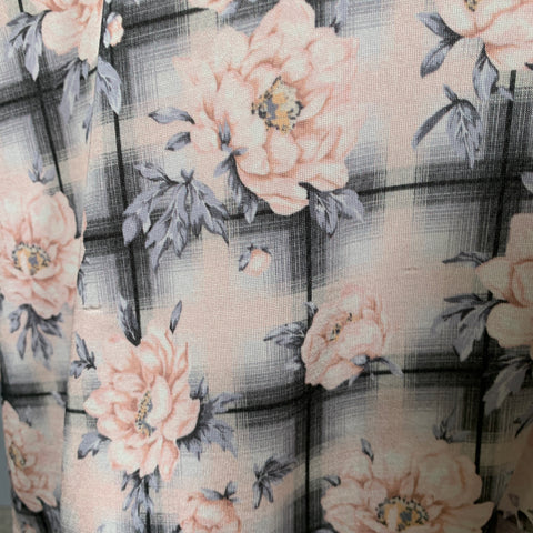 MM6 MAISON MARGIELA Size XS Cream Grey Pink Viscose Blend Floral Dress