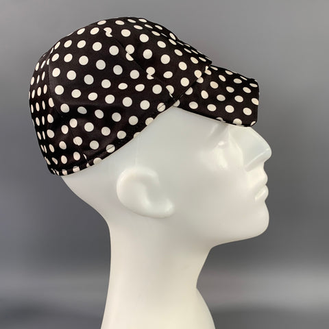 PLAN C Size S Black White Polka Dot  Hat