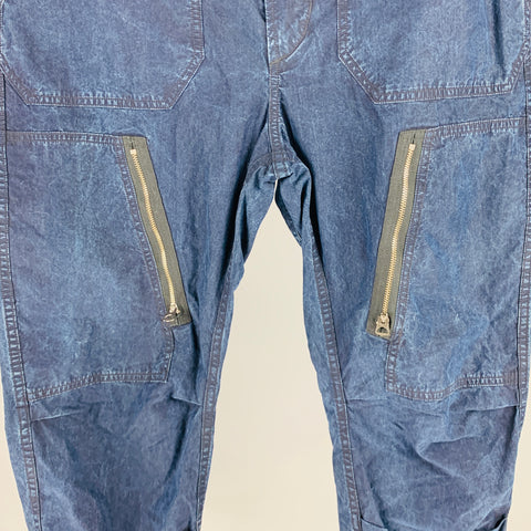 RRL by RALPH LAUREN Size 32 Indigo Wash Lyocell Blend Zip Fly Casual Pants